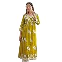 EthnicJunction Women39s Silk Blend Regular Fit Chikankari