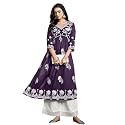 EthnicJunction Women39s Silk Blend Regular Fit Chikankari