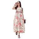 EthnicJunction Women39s Silk Blend Anarkali Floral Print