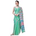 EthnicJunction Women's Woven Jamdhani Cotton Blend Saree With Blouse Piece