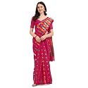 EthnicJunction Women's Woven Jamdhani Cotton Blend Saree With Blouse Piece