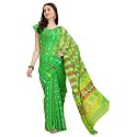 EthnicJunction Women's Woven Jamdhani Cotton Blend Saree With Blouse Piece