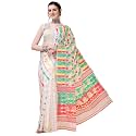 EthnicJunction Women's Woven Jamdhani Cotton Blend Saree With Blouse Piece