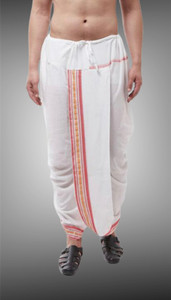 ethnicvilla men confertable stitched dhoti silk solid men dhoti