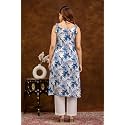 Women Floral Printed Sleeveless Round Neck Pure