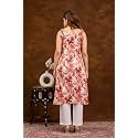Women Floral Printed Sleeveless Round Neck Pure