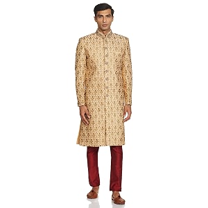 Ethnix Mens Heavy Hand EMB. Sherwani with