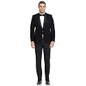 Ethnix Men39s Polyester Black Basket Weave Suit