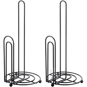 napkin toilet paper holder roll stand storage organizer and dispenser for bathroom vanity shelf cabinet organization u-shape set of 2