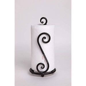 napkin toilet paper holder roll stand storage organizer and dispenser for bathroom vanity shelf cabinet organization s-curvy style set of 1