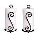 Napkin Toilet Paper Holder Roll Stand Storage Organizer and Dispenser for Bathroom, Vanity, Shelf, Cabinet Organization (S-Curvy Style Set of 2)