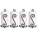Napkin Toilet Paper Holder Roll Stand Storage Organizer and Dispenser for Bathroom, Vanity, Shelf, Cabinet Organization (S-Curvy Style Set of 4)