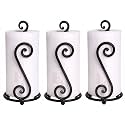 Napkin Toilet Paper Holder Roll Stand Storage Organizer and Dispenser for Bathroom, Vanity, Shelf, Cabinet Organization (S-Curvy Style Set of 3)