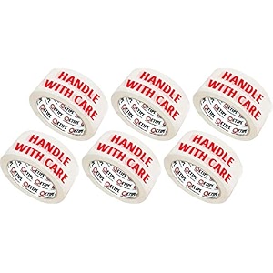 etip cello tape 2 inch 65mtr handle with care fragile tape printed set of 72