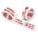 Cello Tape 2 Inch 65mtr (Handle with Care Fragile Tape Printed) Set of 3