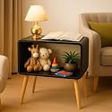 ETIQUETTE ART Wooden Nightstand End Table Bed