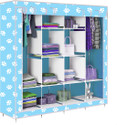 Etoly PC Collapsible Wardrobe (Finish Color - Baby Paw Blue -27, DIY(Do-It-Yourself))