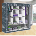 Etoly PC Collapsible Wardrobe (Finish Color - Grey -12, DIY(Do-It-Yourself))