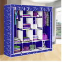 Etoly 12 Shelf Foldable Collapsible Wardrobe Storage Organizer Almirah Cloth Rack PC Collapsible Wardrobe (Finish Color - Blue -9, DIY(Do-It-Yourself))