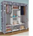Etoly 8 Shelf Foldable Collapsible Wardrobe Storage Organizer Almirah Cloth Rack PC Collapsible Wardrobe (Finish Color - Awesome Box print (24), DIY(Do-It-Yourself))