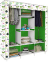 Etoly 8 Shelf Foldable Collapsible Wardrobe Storage Organizer Almirah Cloth Rack PC Collapsible Wardrobe (Finish Color - Butterfly print Green (3), DIY(Do-It-Yourself))