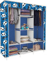 Etoly 8 Shelf Foldable Collapsible Wardrobe Storage Organizer Almirah Cloth Rack PC Collapsible Wardrobe (Finish Color - Before Christmas Print (21), DIY(Do-It-Yourself))