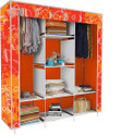 Etoly 8 Shelf Foldable Collapsible Wardrobe Storage Organizer Almirah Cloth Rack PC Collapsible Wardrobe (Finish Color - School print (29), DIY(Do-It-Yourself))