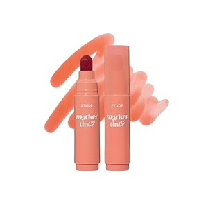 etude dear darling marker tint  long lasting highly pigmented lip tint  lightweight watery finish  smudge amp transfer proof  easy drawing tip  korean lip tint korean makeup 09 fig beige 35g