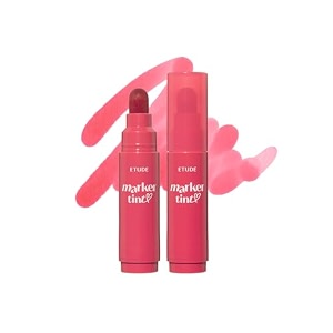 etude dear darling marker tint  long lasting highly pigmented lip tint  lightweight watery finish  smudge amp transfer proof  easy drawing tip  korean lip tint korean makeup 08 cherry punch 35g