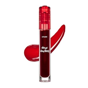 etude dear darling water gel tint for lips eyes amp cheeks moisturising lip gloss non-sticky long lasting waterproof smudgeproofkorean lip tintor204- cherry red- 5g