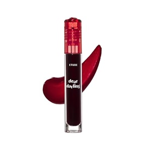 etude dear darling water gel tint for lips eyes amp cheeks moisturising lip gloss non-sticky long lasting waterproof smudgeproofkorean lip tint rd302-dracula red- 5g