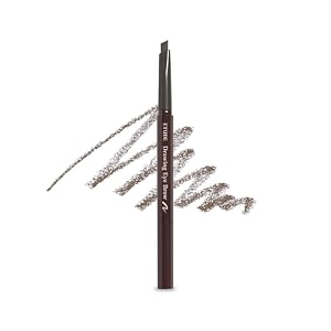 etude drawing eyebrow pencil arch shape for defined browbrow pencil with spoolie long lasting transfer proof amp smudge-proof shade- 02 gray brown025g