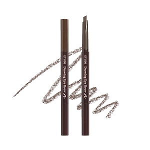 etude drawing eyebrow pencil arch shape for defined browbrow pencil with spoolie long lasting transfer proof amp smudge-proof shade- 06 ash brown025g