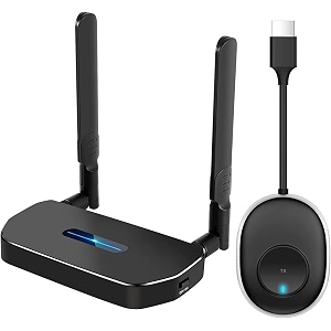 etzin wireless hdmi transmitter and receiver kit 4k 50m for tv projector 4k over 24g and 5g up to 50m open line of sight 10-30m through one wall plug and play epl-969wa