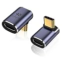 ETZIN 40Gbps Right Angle Type C Male to Female Adapter 100W Charging