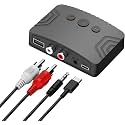 ETZIN 5.3 Bluetooth Audio Adapter, Dual Output Interface Wireless Audio Adapter Suitable for Tablets, Car Audio and Home Music Streaming Stereo Systems, USB MP3 Player (R20) EPL-1168WA.