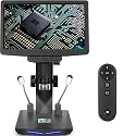 ETZIN 7'' HDMI LCD Digital Microscope, 1600X Professional Coin Microscope for Adults, 1440P Video 48MP Image, Handheld Rechargeable Magnifie with Lights &amp; Metal Base, Work with PC/Display (EPL-1115IM)