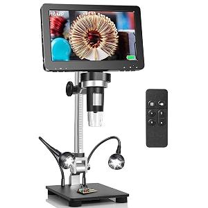 etzin 73939 mini hdmi digital microscope1200x coin microscope with ips screen 16mp soldering microscope with lights 853939 long stand view entire coin compatible with pctvtd epl-1016im
