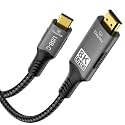 ETZIN 8K USB C to HDMI 2.1 Cable 48Gbps 4K 144Hz Braided Cord TV PC 2M