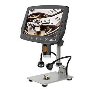 etzin 9 lcd digital microscope 1500x magnification coin microscope with 16mp camera micro soldering for adults wired remote compatible with windowsmac os epl-1122im