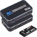 ETZIN HDMI Switch 2.0 4K 60hz HDR 4x1 Adapter Switcher with Audio Extractor 3.5 Jack Optical Fiber Cable ARC Splitter for HDTV-EPL-877H-01