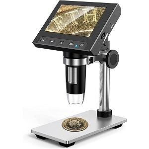 etzin 4334 digital microscope 1000x magnification coin microscope photo amp video recorder coin magnifier with 8 led lightssuitable for soldering labs amp schools windows compatible epl-1015im