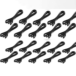 etzin sata cable iii 6gbps straight hdd sdd data cable with locking latch 16 inch compatible for sata hdd ssd cd driver cd writer pack-of-20-epl-255tc-04black