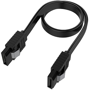 etzin sata cable iii 6gbps straight hdd sdd data cable with locking latch 16 inches compatible for sata hdd ssd cd driver cd writer black