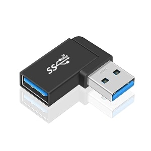 etzin usb 30 adapter 90 degree usb 30 extension 10gbps right angle usb extender type a male to female extension for hard drive laptop-epl-1072tc