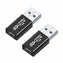 ETZIN USB 3.1 GEN 2 Male to Type-C Female Adapter, Support Double Sides10Gbps Charging &amp; Data Transfer,USB A to USB C 3.1 Converter(Pack-2)-EPL-1071TC.