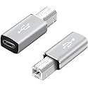 ETZIN USB C to USB B Print Converter Type C to MIDI Digital Interface Adapter, Connect Keyboard to Mobile Phone via OTG, for Printer, Electric Piano(Pack-2) EPL-1078TC.