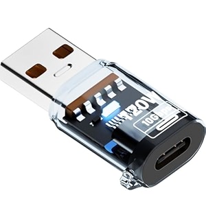 etzin usb to type-c adapter 10gbps data transfer speed high-speed charging converter blue