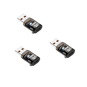 etzin usb to type-c adapter 10gbps data transfer speed high-speed charging converter pack of 3 black