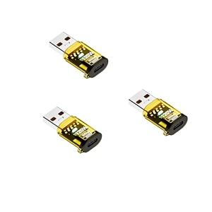 etzin usb to type-c adapter 10gbps data transfer speed high-speed charging converter 120w usb 32 adapter female to type c male fast charging pack of 3 yellow